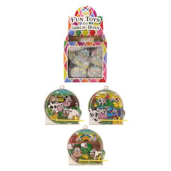 Đồ Chơi Pinball Mini Cho Trò Chơi Bốc Thăm Hình Động Vật Nông Trại Hộp Trưng Bày (108 cái)