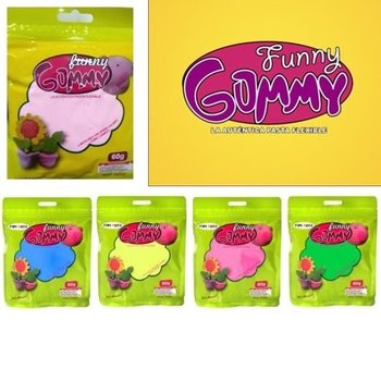 MIX KLEUREN FUNNY GUMMY, 60 gram (12st.)