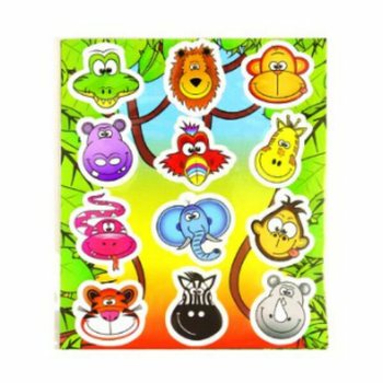 NH&Atilde;N D&Aacute;N FUN STICKERS &ndash; MẪU: TH&Uacute; RỪNG XANH (120 chiếc)