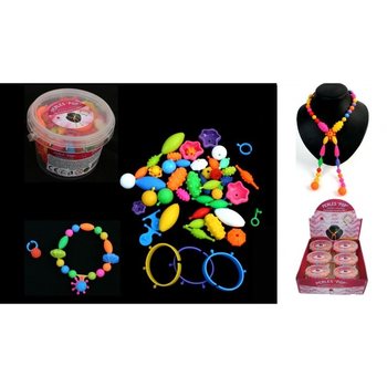 TỰ LÀM VÒNG CỔ HOẶC VÒNG TAY, 200 chi tiết. TRONG HỘP TRƯNG BÀY (6 chiếc)