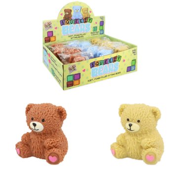 ĐỒ CHƠI B&Oacute;P SQUISHY GẤU SQUEEZY - NHIỀU M&Agrave;U - K&Egrave;M HỘP TRƯNG B&Agrave;Y (12 C&aacute;i)