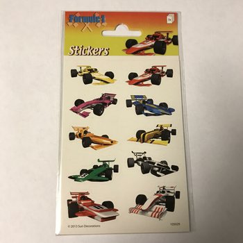 NHÃN DÁN: XE ĐUA F1, Kích thước 16 x 9 cm (10 cái)