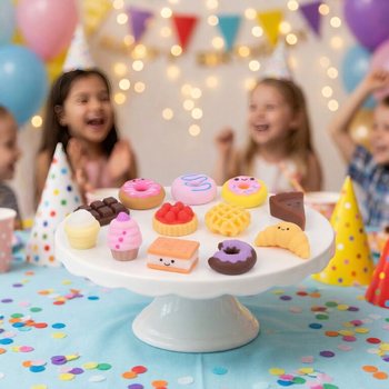 ĐỒ CHƠI SQUISHY B&Aacute;NH NGỌT BỐC THĂM - K&Egrave;M HỘP TRƯNG B&Agrave;Y (84 chiếc)