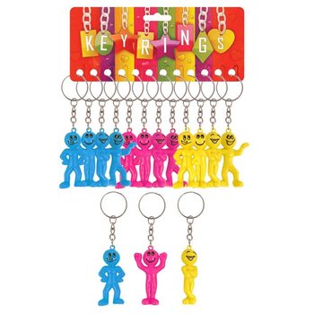 Móc Khóa Người Mặt Cười Smiley (12 cái) | B2B Bán Sỉ