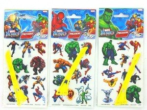 HÌNH DÁN CHÀ LÊN / TRANH CÀ MARVEL HEROES (24 chiếc)
