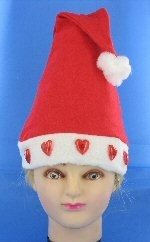 Mũ Noel Ph&aacute;t S&aacute;ng H&igrave;nh Tr&aacute;i Tim (Hộp 12 C&aacute;i)