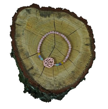 Vòng tay màu hồng có charm (1 chiếc)