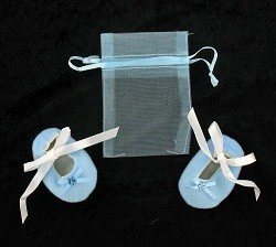 Gi&agrave;y Trẻ Em Mini K&egrave;m T&uacute;i Qu&agrave; - Xanh Dương (12 đ&ocirc;i)