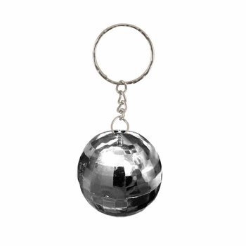 Móc khóa quả cầu Disco bạc (Bộ 12 cái)