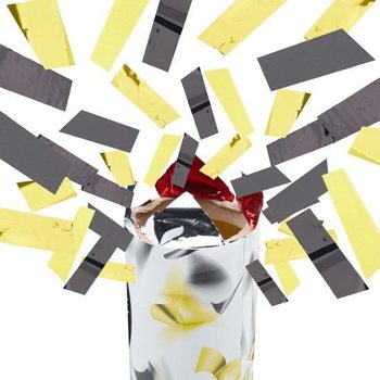 Ph&aacute;o Giấy Confetti &ndash; M&agrave;u: Đen-V&agrave;ng - 40 cm - Partypopper (10 c&aacute;i)