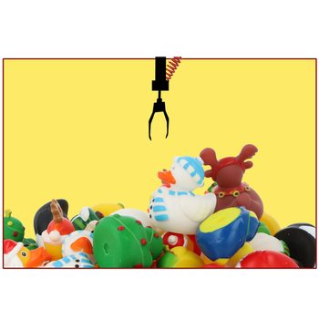Vịt Tắm Gi&aacute;ng Sinh Mix 6cm (12 con) - Qu&agrave; Tặng Lễ Hội
