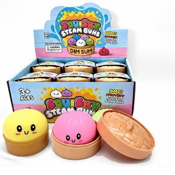 RAGE - Đồ Chơi Squishy B&aacute;nh Bao Dumpling LỚN (8.5x8.5x4.8 cm) - Viral Fidget Toy 2026 (12 C&aacute;i)
