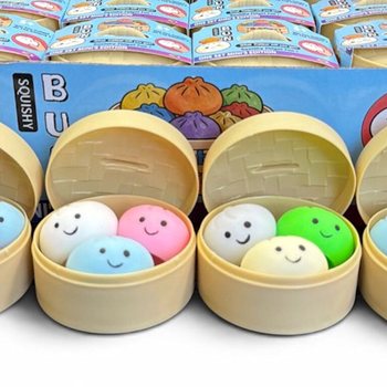 Đồ Chơi B&oacute;p RAGE - Squishy MINI&rsquo;S EDITION B&aacute;nh Bao Dumplings NHỎ (5.3 x 5.3 x 4.1 Cm) Viral 2026 Fidget Toy (24 C&aacute;i)