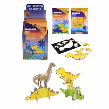 Bộ Đồ Chơi Xếp Hình 3D Khủng Long SCRATCH - Khay Trưng Bày (18 cái)