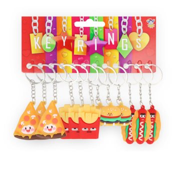 M&Oacute;C KH&Oacute;A 3D ĐỒ ĂN NHANH FAST FOOD - NHIỀU MẪU (12 c&aacute;i)