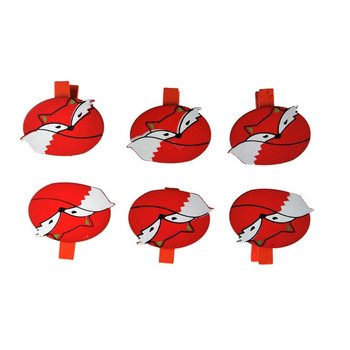 Kẹp Gỗ Trang Tr&iacute; 6 M&oacute;n - Mẫu: C&aacute;o (24 bộ)