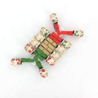 12 KẸP GỖ HÌNH ÔNG GIÀ NOEL (12 cái)