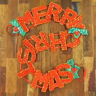 D&Acirc;Y CHỮ GI&Aacute;NG SINH "MERRY CHRISTMAS" CAO CẤP (6 c&aacute;i)