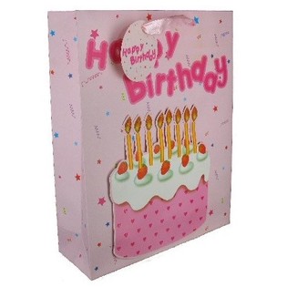 T&uacute;i Đựng Qu&agrave; Happy Birthday M&agrave;u Hồng (12 c&aacute;i)