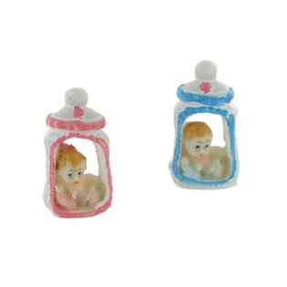 Đồ Trang Trí Tiệc Đầy Tháng - Em Bé Trong Bình Sữa 5.5 cm (12 chiếc)