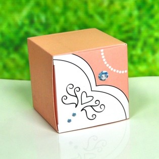 Hộp Qu&agrave; Cưới Đựng B&aacute;nh Kẹo Qu&agrave; Tặng - Mẫu Nữ (12 c&aacute;i)