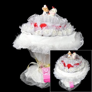 BÓ HOA CƯỚI GẤU LỚN