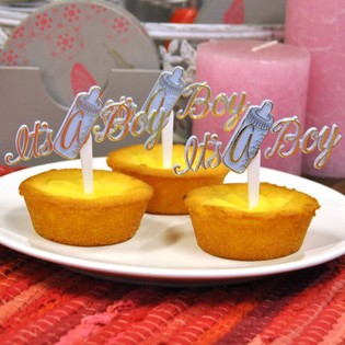 Que Cắm Cupcake Sinh Nhật Bé Trai - It's a Boy (12 chiếc)