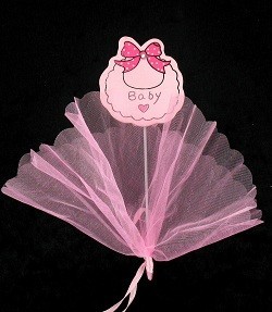 Que Cắm Trang Tr&iacute; Vải - Hồng Baby (12 c&aacute;i)