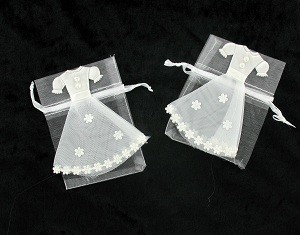 T&uacute;i Đựng Qu&agrave; Cưới Họa Tiết V&aacute;y Cưới (12 c&aacute;i)