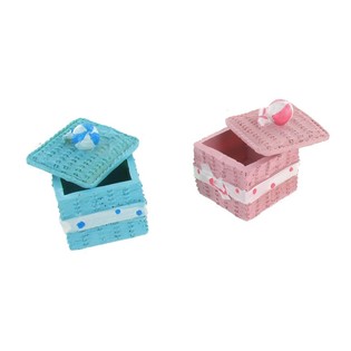 Hộp Đựng Đồ Trang Tr&iacute; - Hồng/Xanh Dương (Set 2 C&aacute;i)