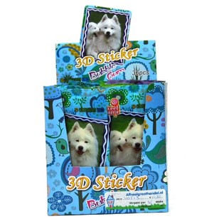 Nhãn dán 3D kèm kẹo cao su (36 chiếc)