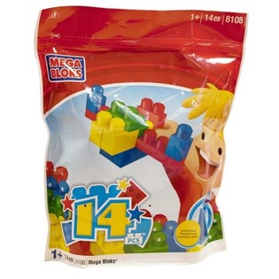 Mega Bloks 8108 - Túi Đồ Chơi Lắp Ráp Khối Lớn (14 chi tiết)