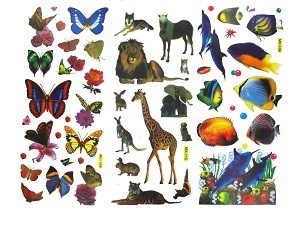 Tấm hình dán động vật lớn (40 tấm)