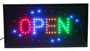 Bảng Hiệu Đèn LED OPEN - 4 Màu - Nhấp Nháy