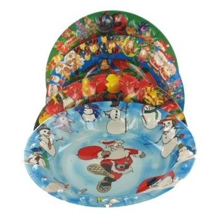 Đĩa Nhựa S&acirc;u L&ograve;ng Chủ Đề Gi&aacute;ng Sinh (9 c&aacute;i)