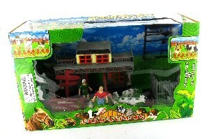 Bộ Đồ Chơi Nông Trại với Nhà Kiểu Miền Tây và Thú Cưng