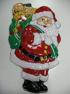 BẢNG TRANG TRÍ LỚN - ÔNG GIÀ NOEL VỚI TÚI QUÀ (2 cái)