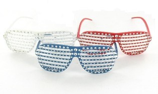 Kính Mát Shutter Shades Đính Đá Bling Bling (10 cái)