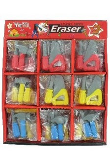 CỤC TẨY HÌNH DỤNG CỤ TRONG HỘP TRƯNG BÀY (36 cái)