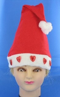 Mũ Noel Phát Sáng Hình Trái Tim (Hộp 12 Cái)