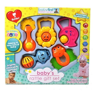 Bộ hộp quà xúc xắc lục lạc cho bé 5 món