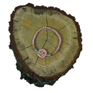 V&ograve;ng tay m&agrave;u hồng c&oacute; charm (1 chiếc)