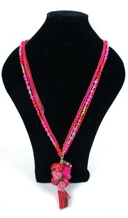Vòng Cổ Phong Cách Ibiza Màu Hồng Fuchsia (1 Chiếc)