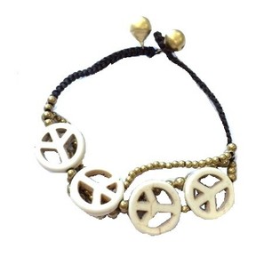 V&ograve;ng Tay Ibiza M&agrave;u Kem Peace (1 chiếc)
