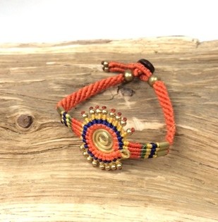 HANDMADE ORIGINALS V&ograve;ng tay Thủ c&ocirc;ng Cam/N&acirc;u (1 chiếc)