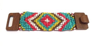 Vòng Tay Ibiza Aztec Khóa Gỗ Màu Vàng (1 chiếc)