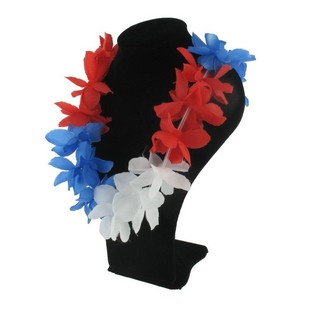 V&ograve;ng Hoa Hawaii - Đỏ / Trắng / Xanh Dương (12 chiếc)