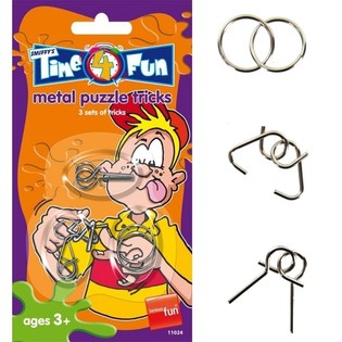 Bộ 3 Tr&ograve; Chơi Giải M&atilde; Kim Loại SMIFFY'S Tr&ecirc;n Thẻ (24 c&aacute;i)