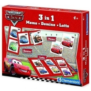 BỘ TR&Ograve; CHƠI 3 TRONG 1 DISNEY PIXAR CARS - MEMO - DOMINO - LOTTO