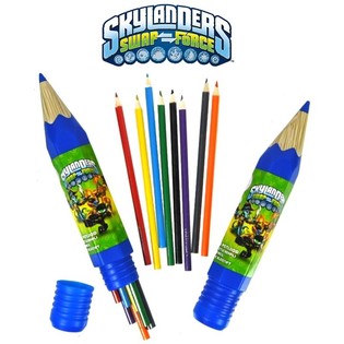 Bộ B&uacute;t Ch&igrave; M&agrave;u Skylanders 8 M&agrave;u Trong Ống Lớn (6 bộ)